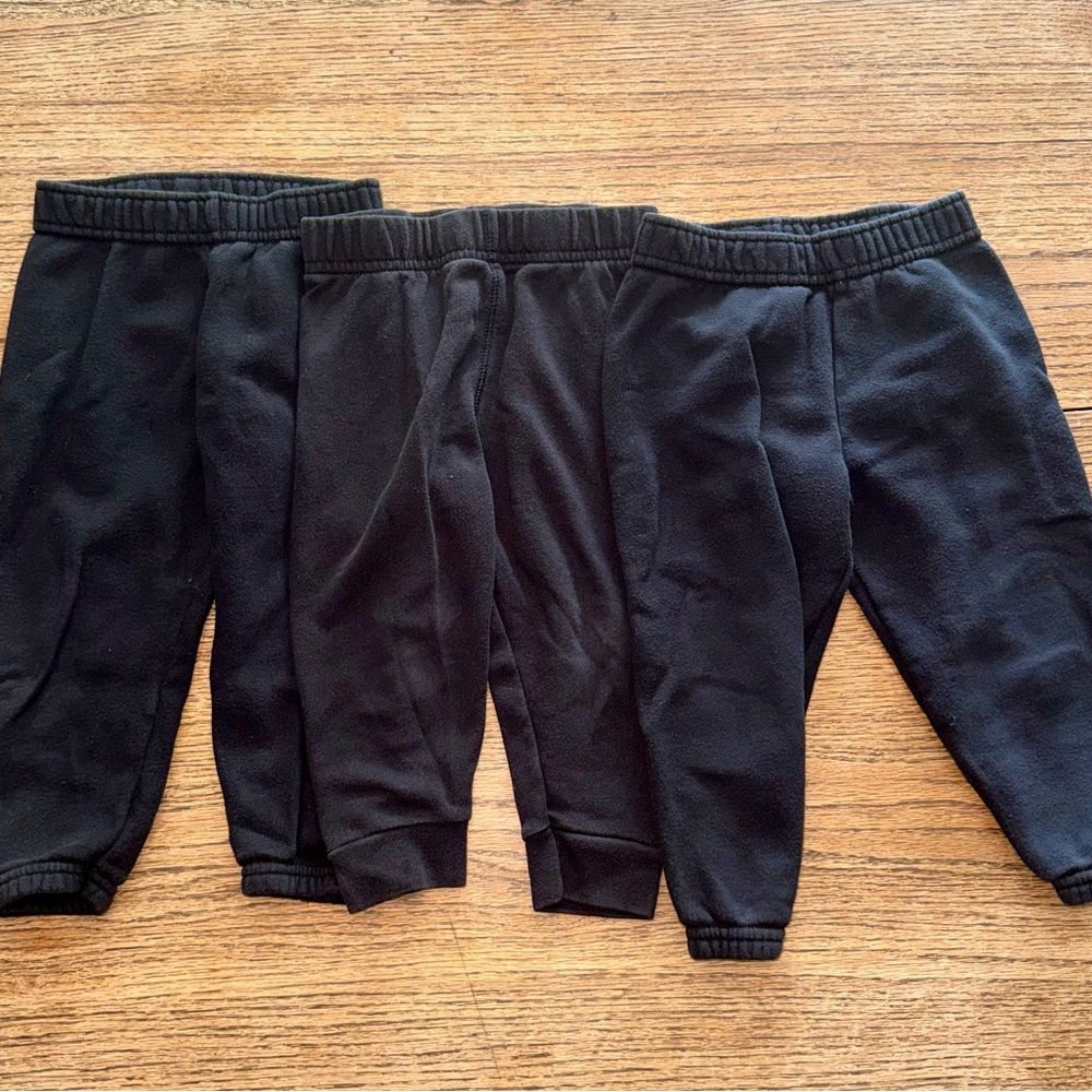 3 Black Kids Jogger Pants 18 months